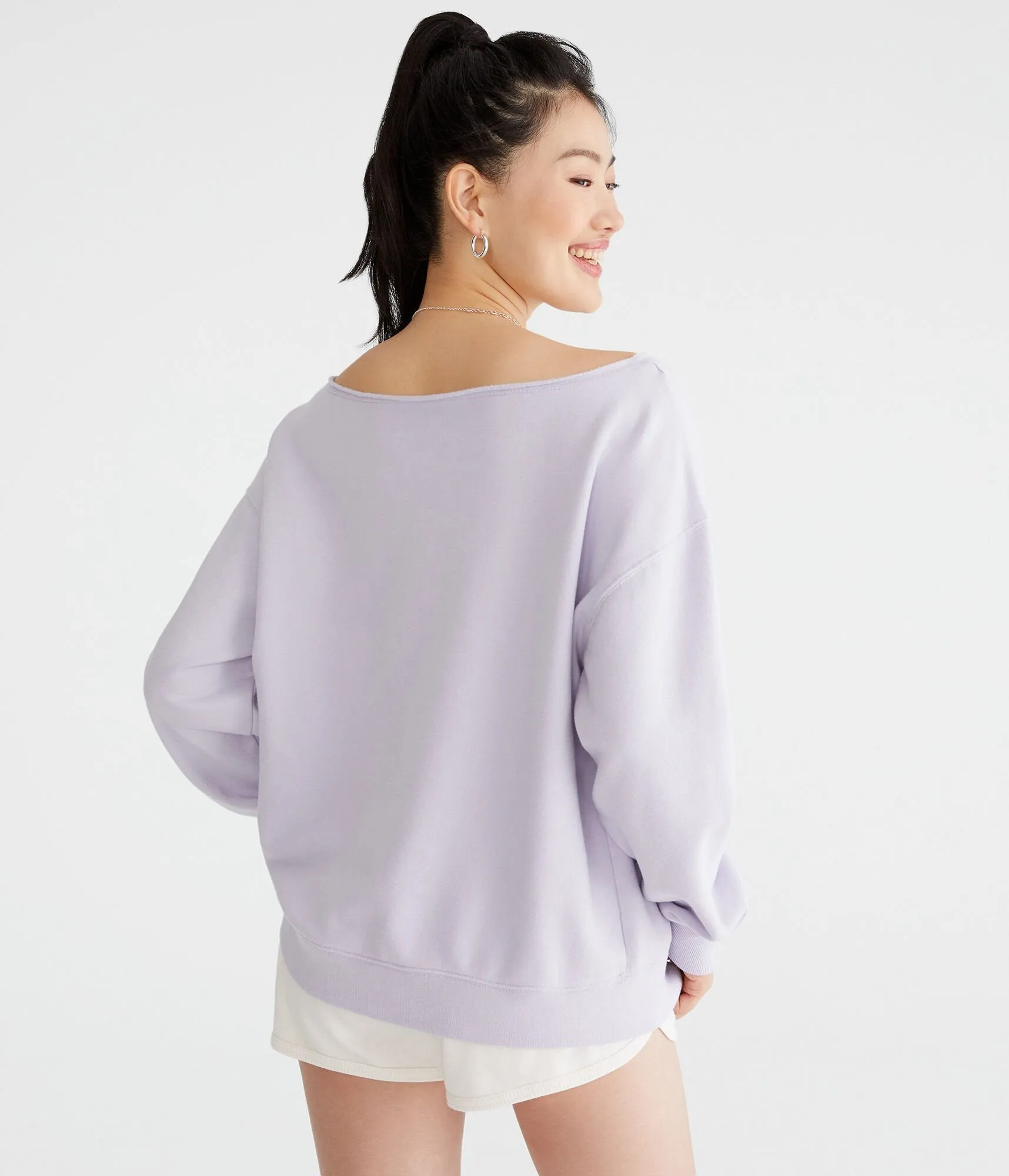 Aeropostale Manhattan Off-The-Shoulder Sweatshirt