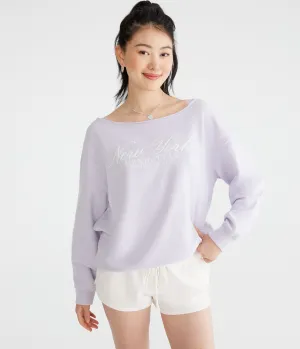 Aeropostale Manhattan Off-The-Shoulder Sweatshirt