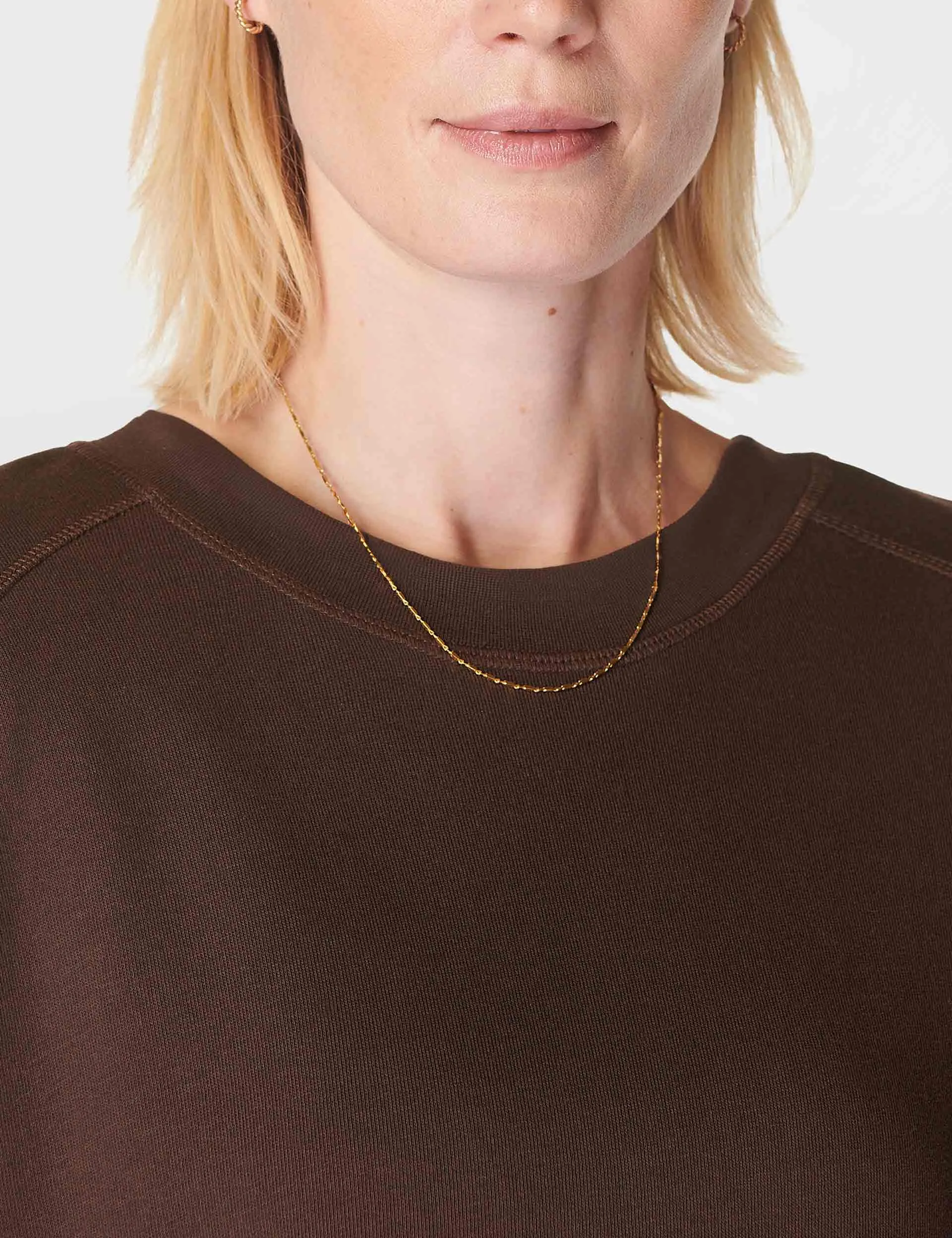 After Class Crop Sweatshirt - Cacao Brown