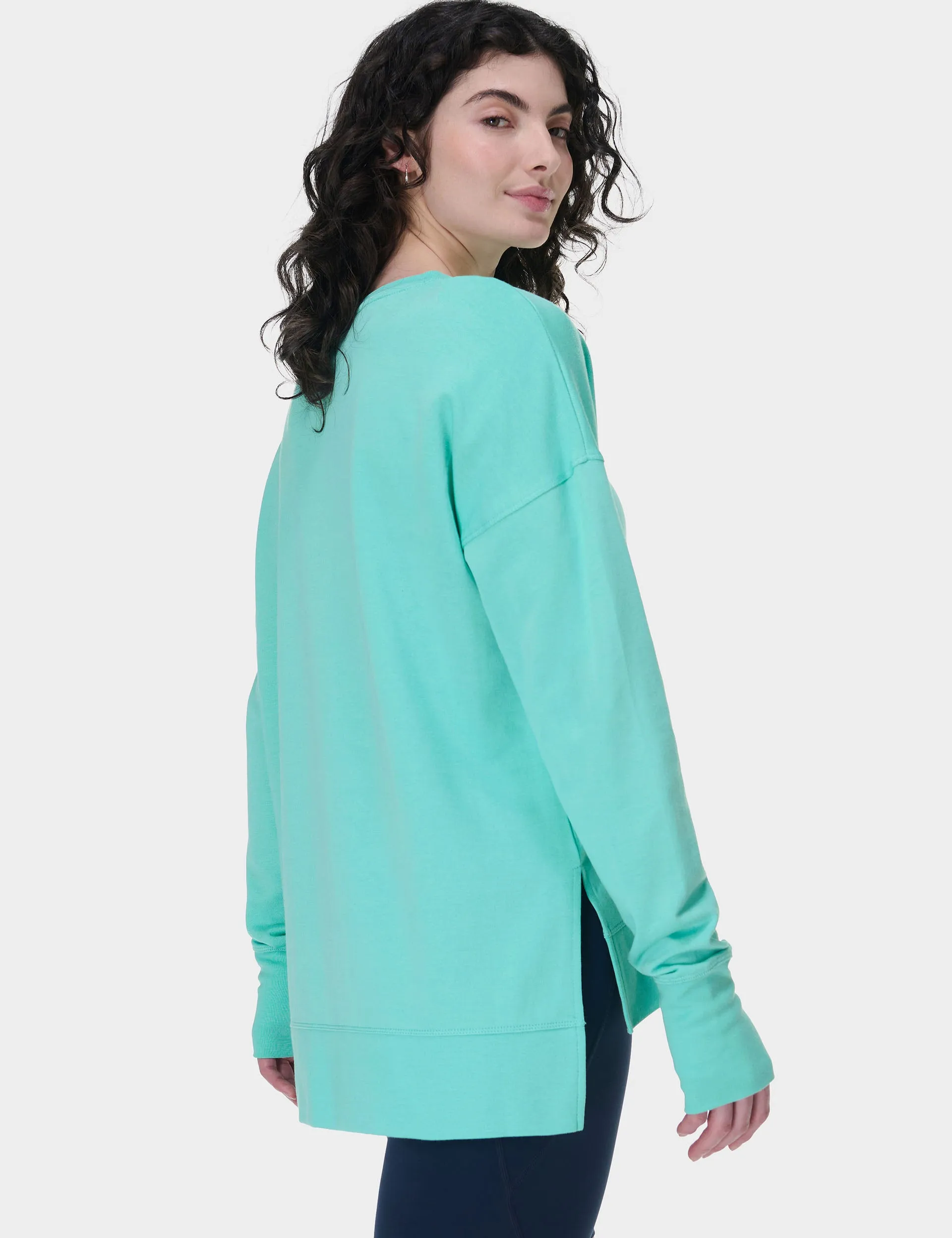 After Class Longline Sweatshirt - Sea Spray Blue