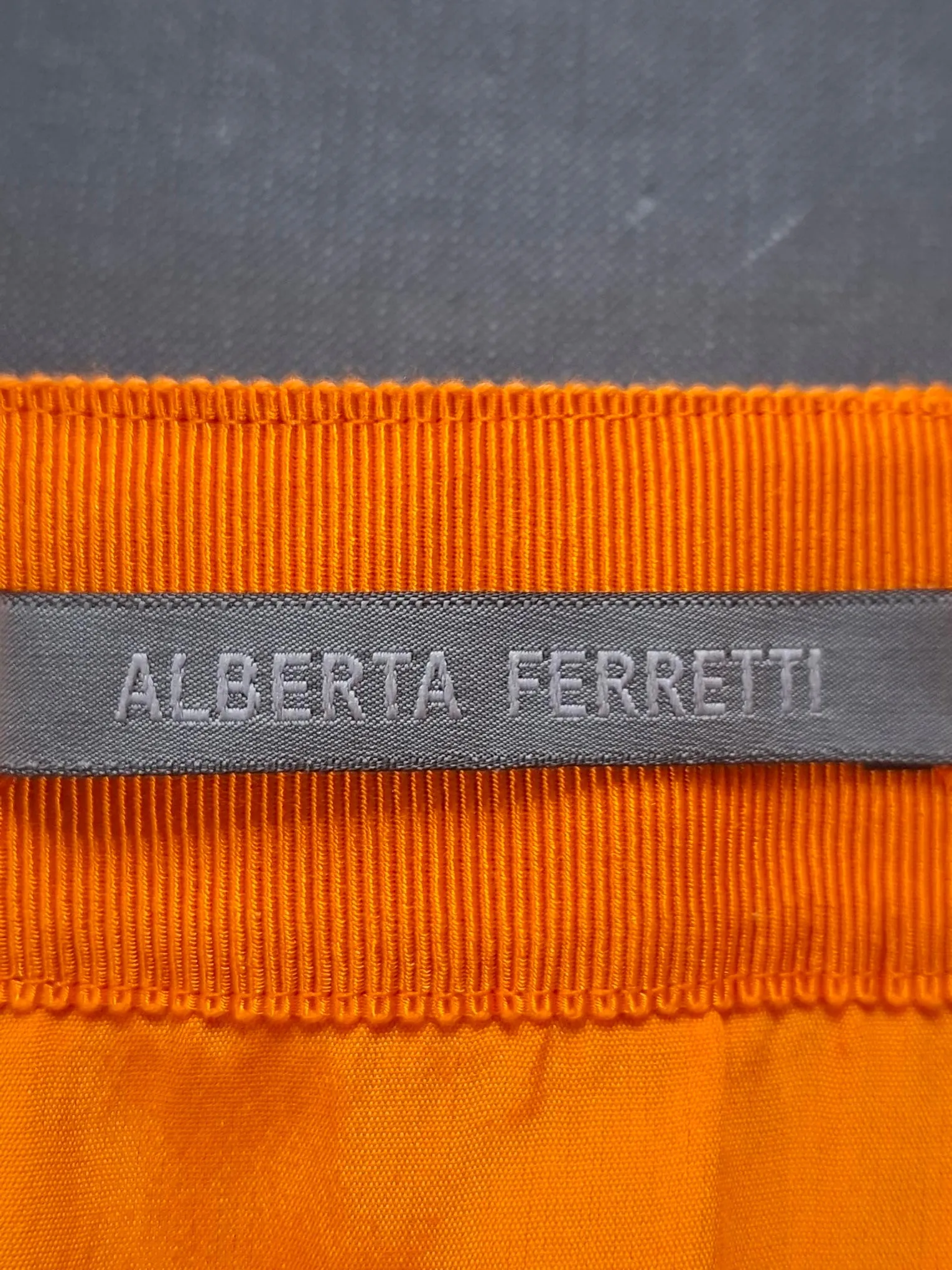 Alberta Ferretti Fringed Mini Skirt in Orange Acetate