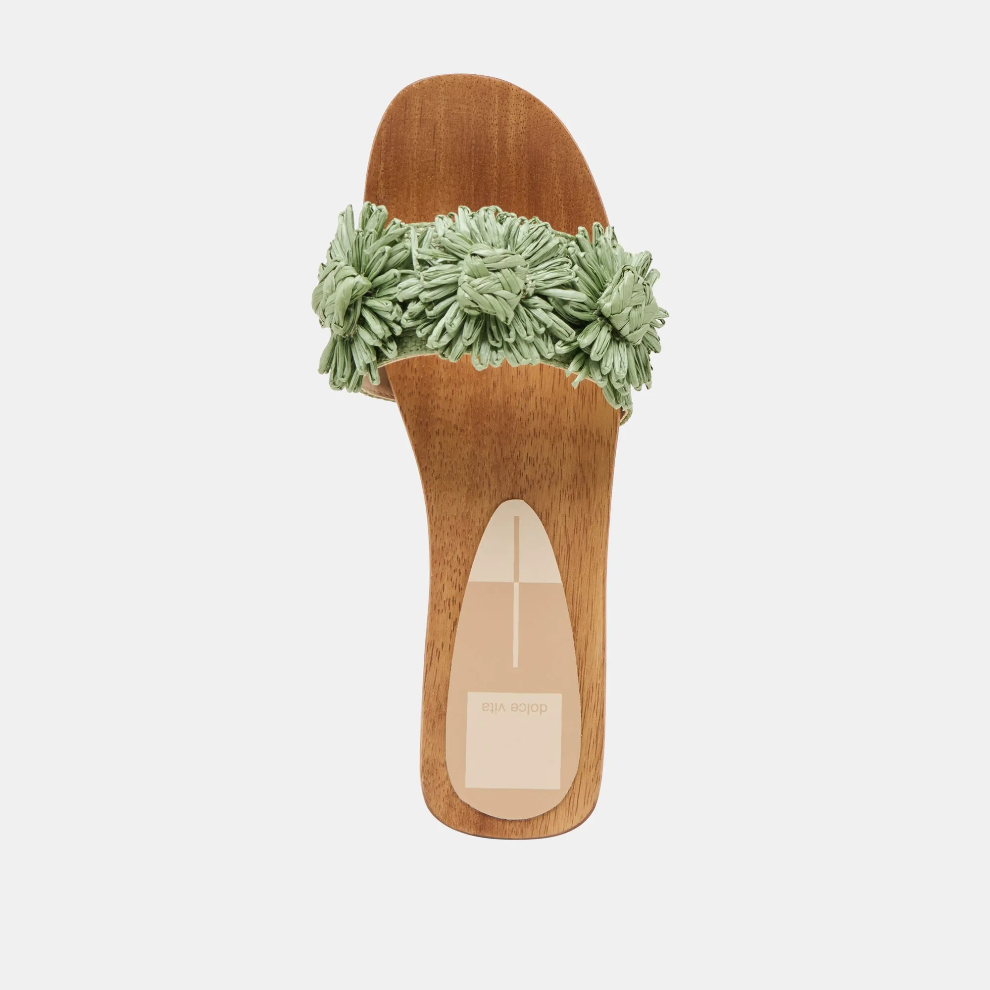 ARIENA SANDALS JADE FLORAL RAFFIA