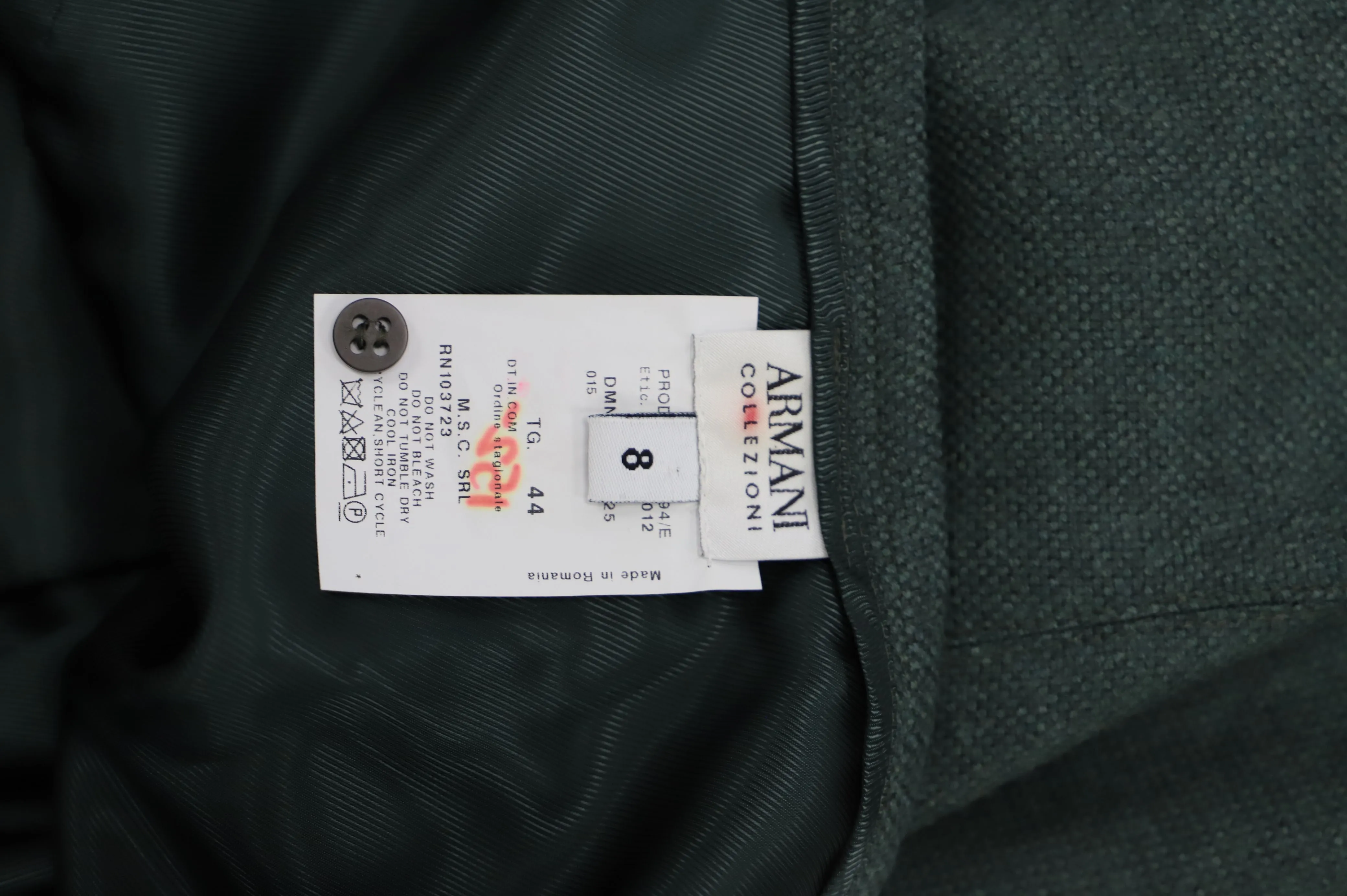 Armani Pencil Skirt in Green Wool