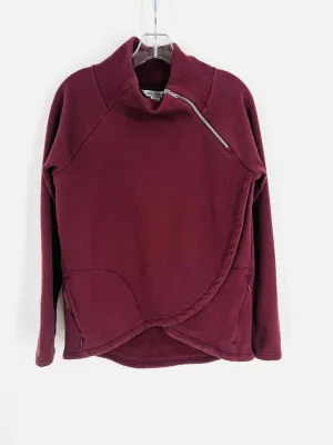 Athleta Size S Maroon Tulip Quarter Zip Activewear Pullover