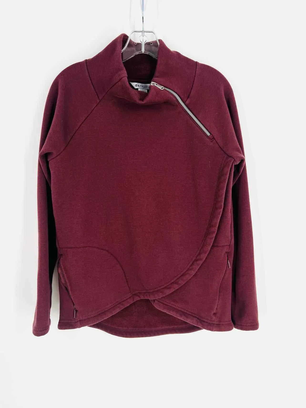 Athleta Size S Maroon Tulip Quarter Zip Activewear Pullover