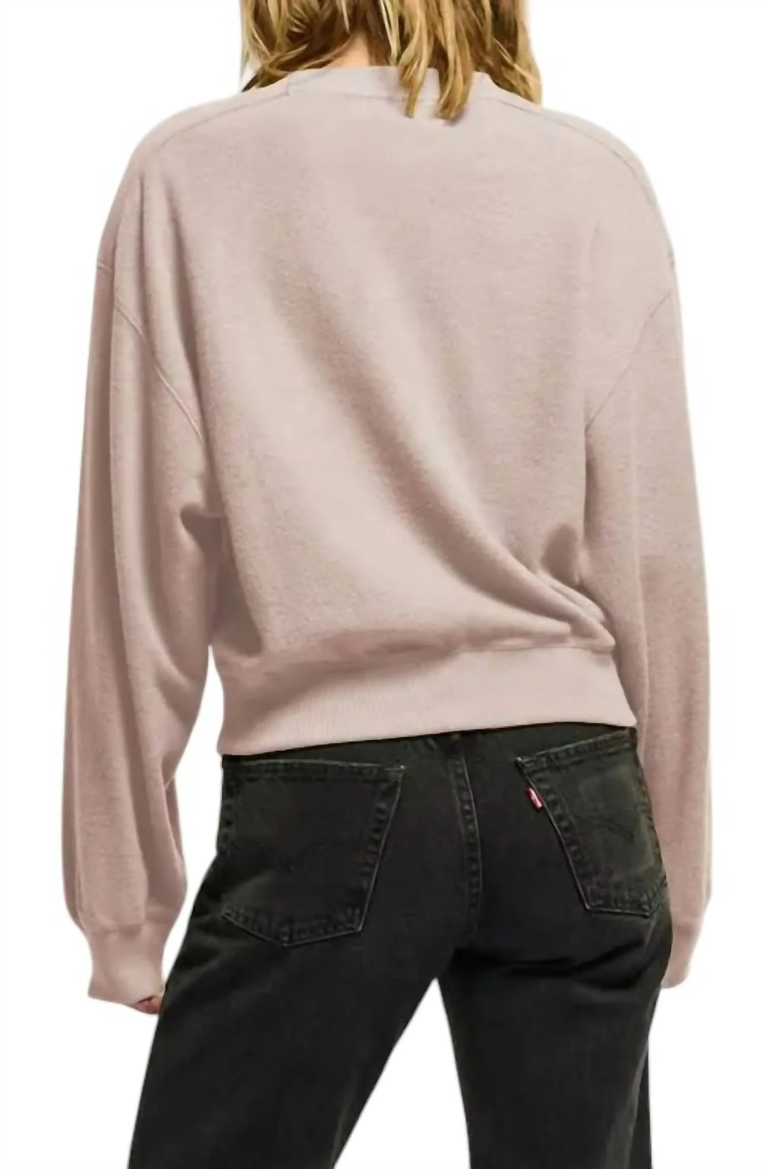 Autumn Brushed Sweatshirt In Whisper
