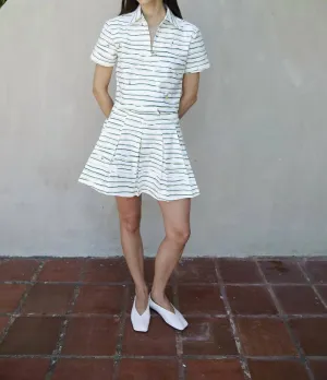 Biondi Mini Skirt In White/green
