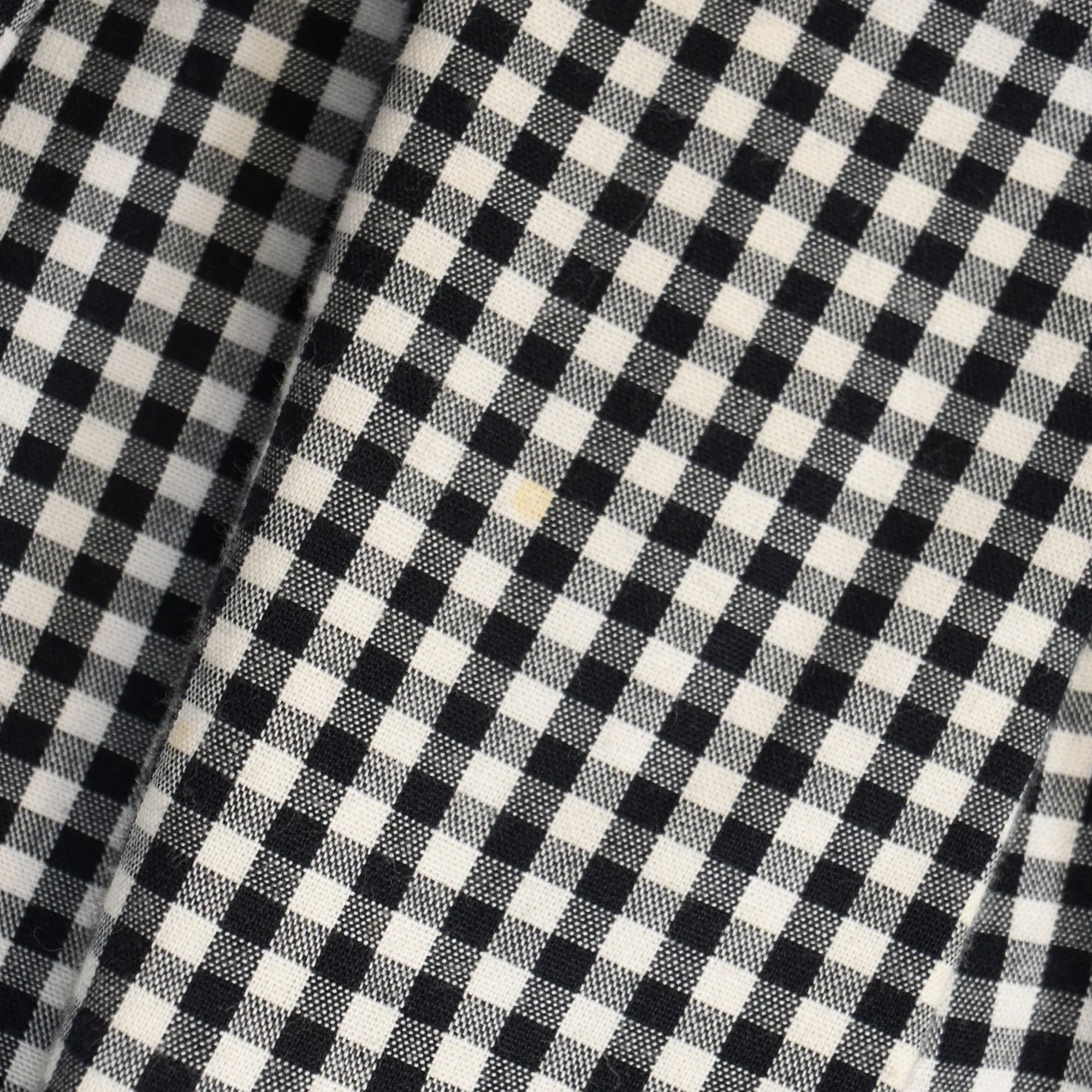 Black Comme Des Gar?ons Gingham Midi Skirt in Black Cotton