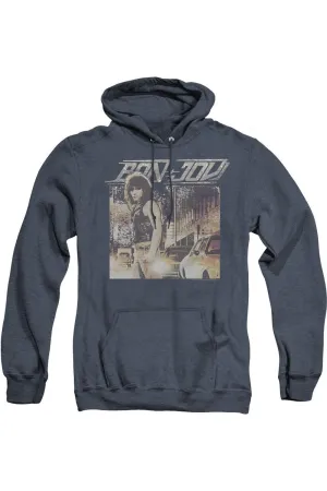 Bon Jovi Runaway Jon Adult Heather Hoodie