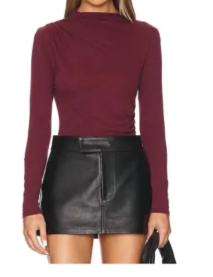 Bordeaux Charlotte Top In Red