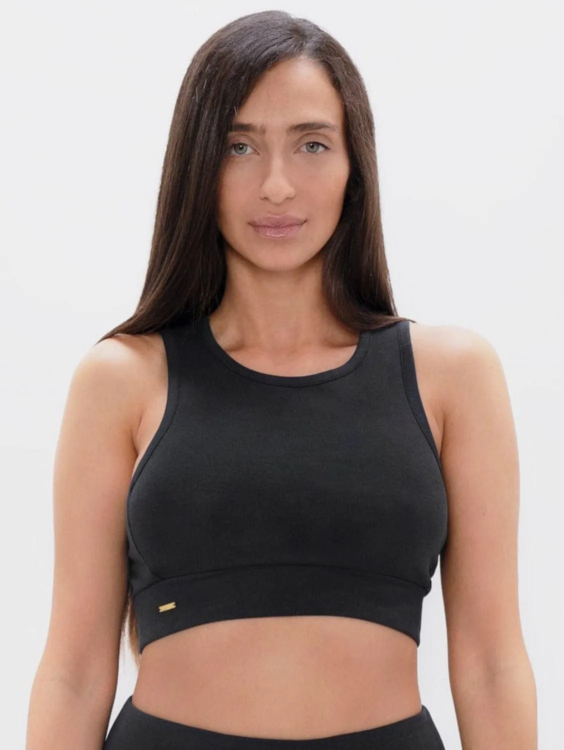 Boston PYRATEX® Open Back Bra Top | Black Sand
