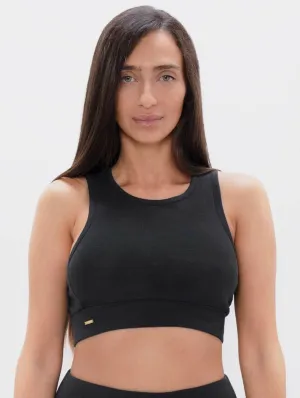 Boston PYRATEX® Open Back Bra Top | Black Sand