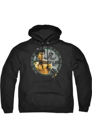 Bruce Lee Expectations Adult Pull Over Hoodie