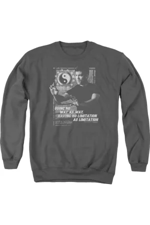Bruce Lee No Way As A Way Adult Crewneck Sweatshirt
