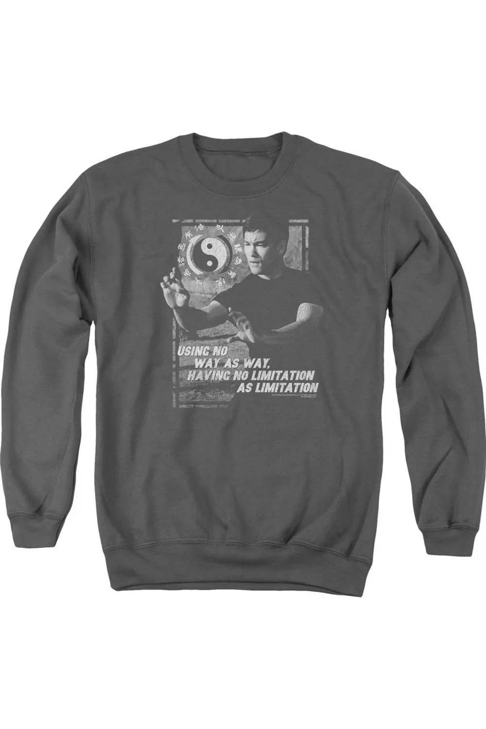 Bruce Lee No Way As A Way Adult Crewneck Sweatshirt