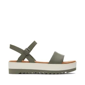 Brynn Vetiver Leather Platform Sandal