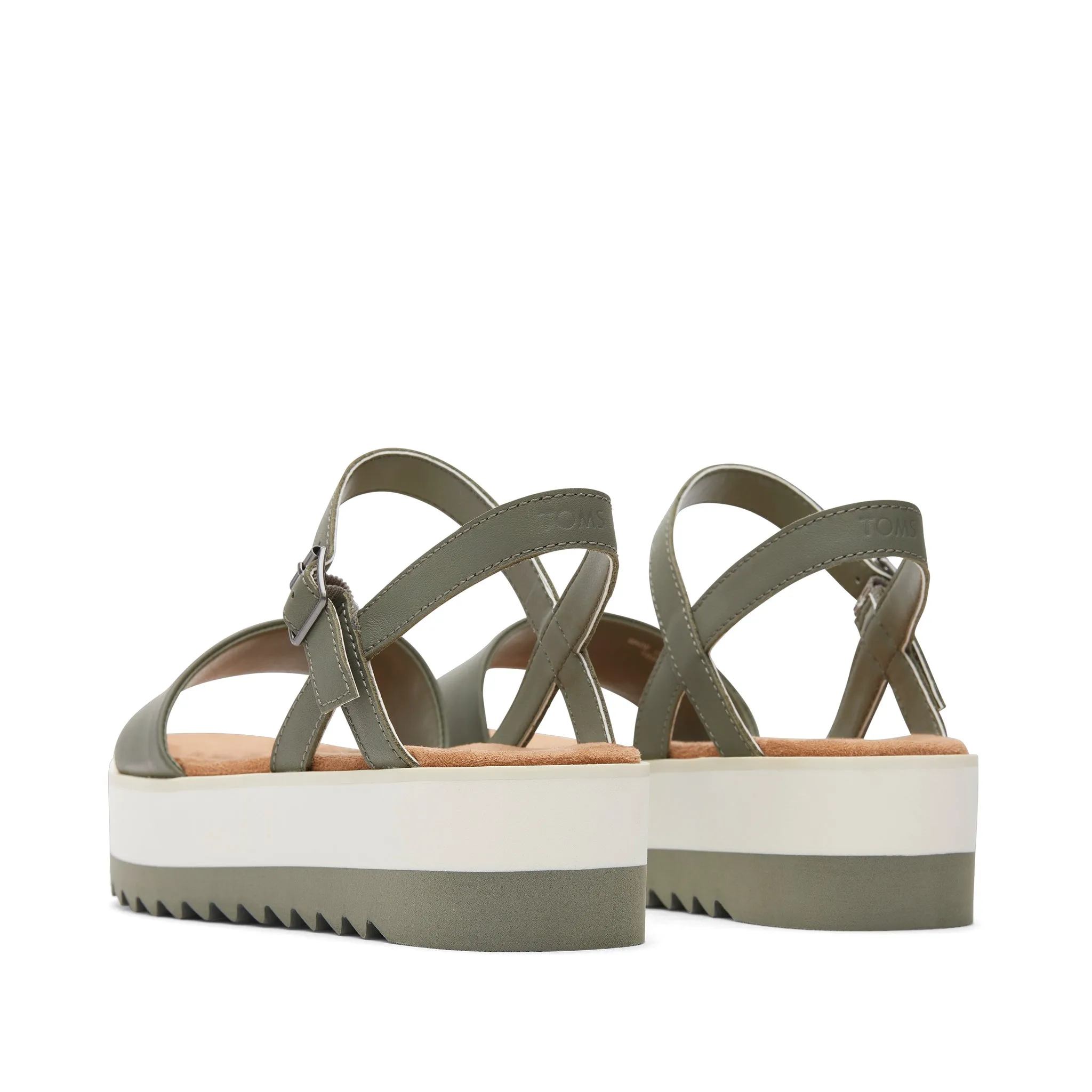 Brynn Vetiver Leather Platform Sandal
