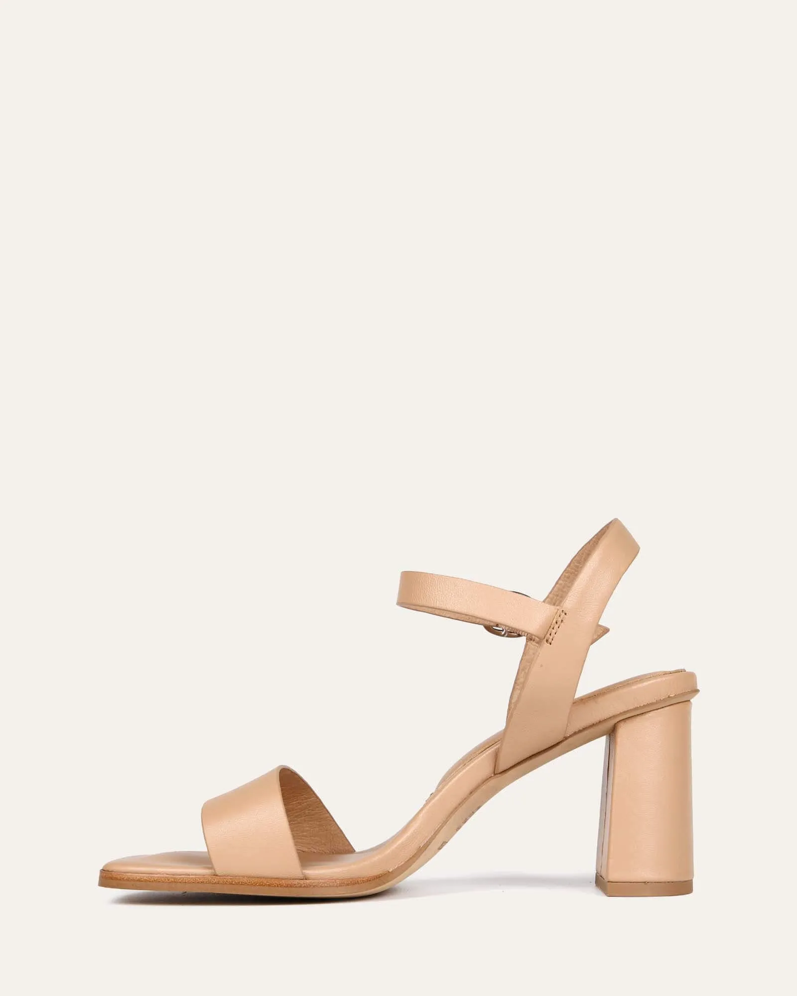 CALAIS HIGH HEEL SANDALS BEIGE LEATHER