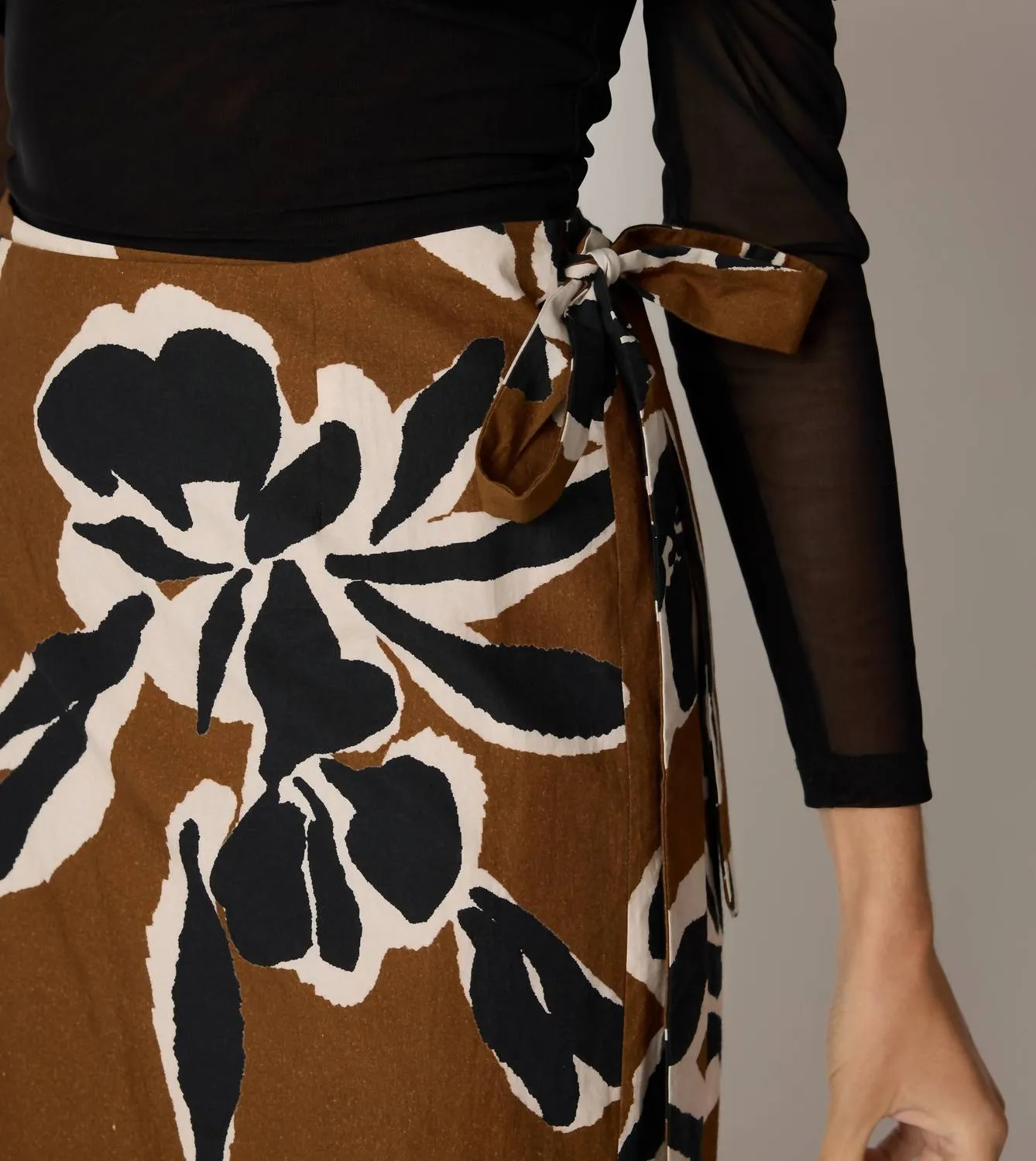 Camilla Midi Skirt In Brown