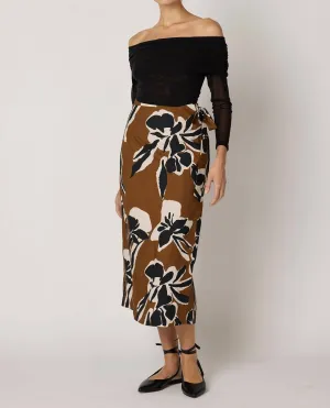 Camilla Midi Skirt In Brown