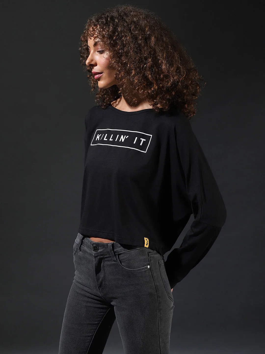 Campus Sutra Women Printed Boat Neck Top