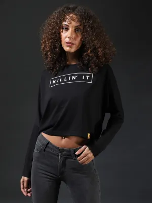 Campus Sutra Women Printed Boat Neck Top