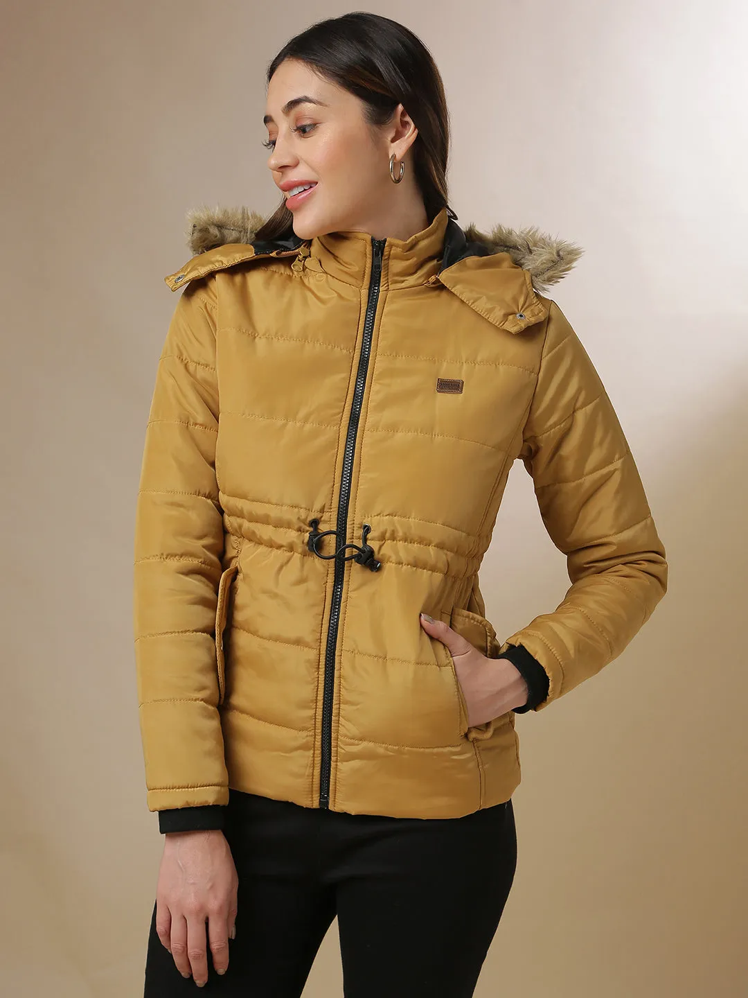 Campus Sutra Women Solid Stylish Casual Bomber Jacket