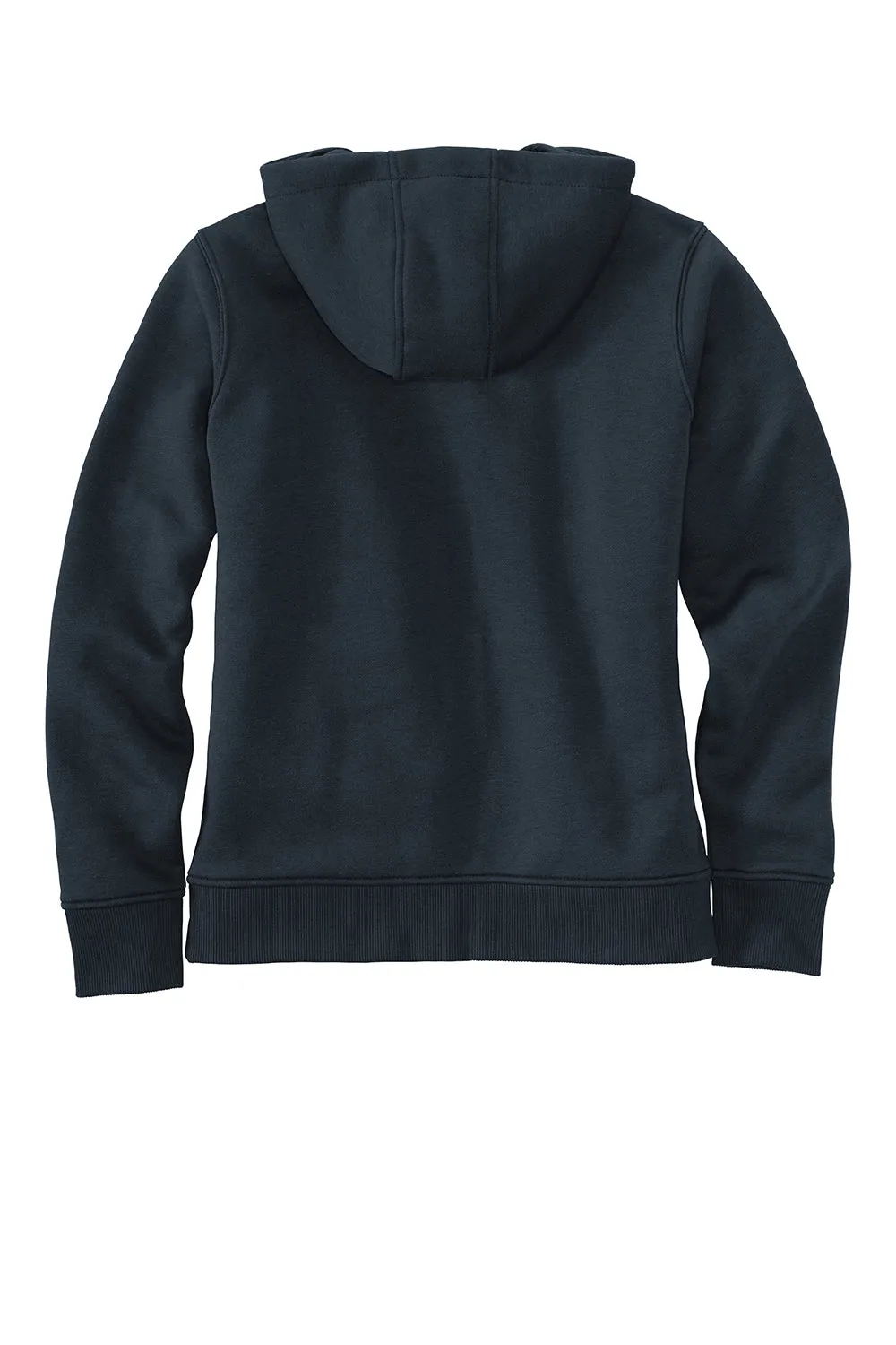 Carhartt Womens Clarksburg Full Zip Hooded Sweatshirt Hoodie w/ Pockets - Navy Blue