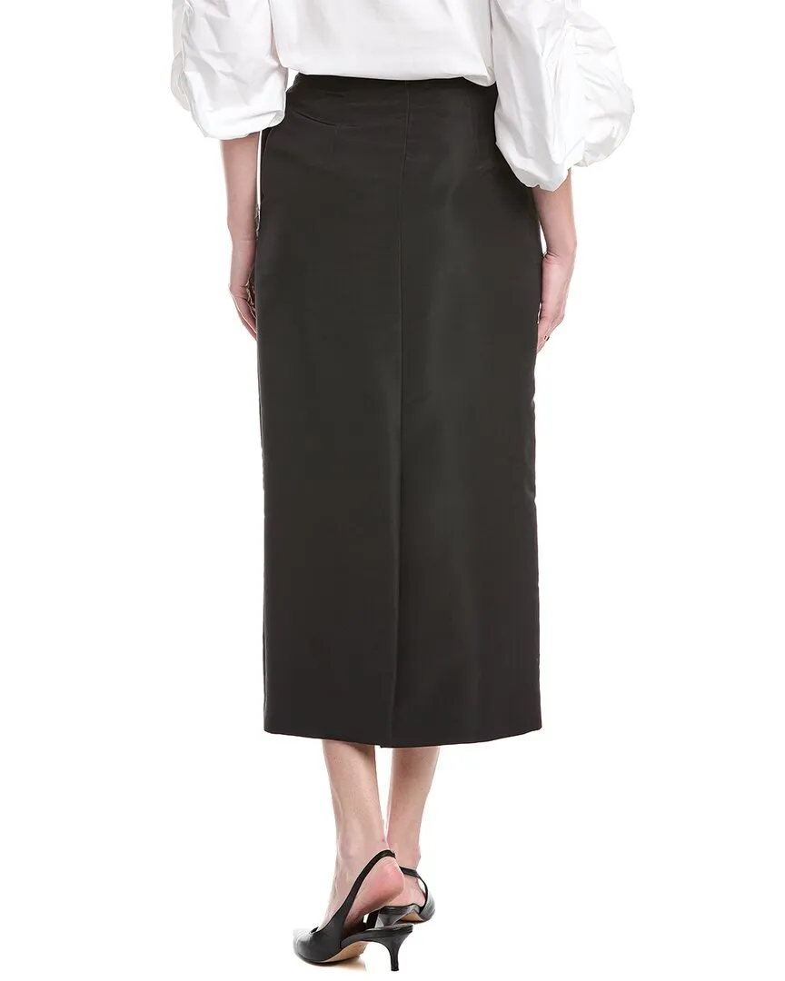 Carolina Herrera Silk Midi Pencil Skirt