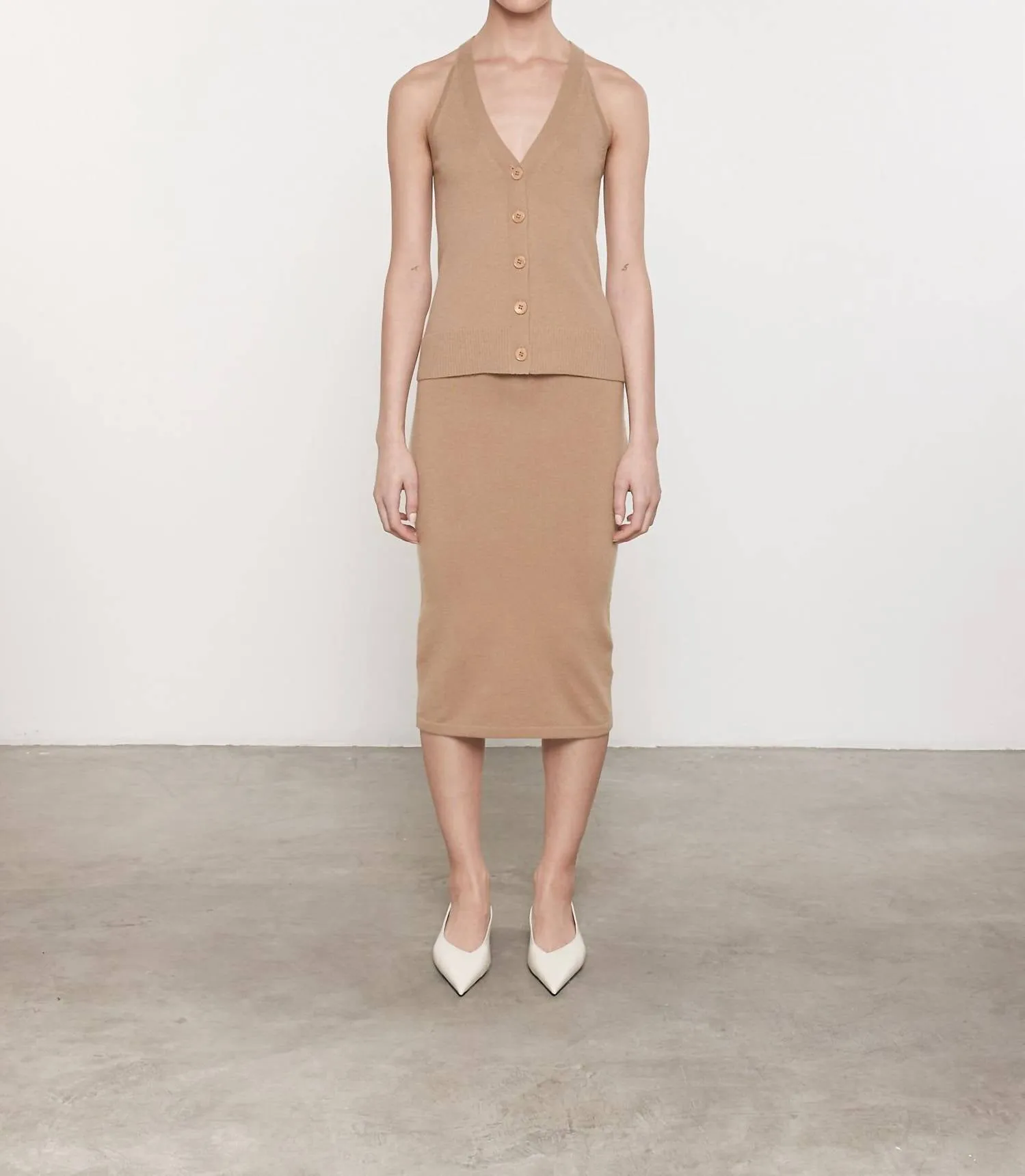 Cashmere Skirt In Beige