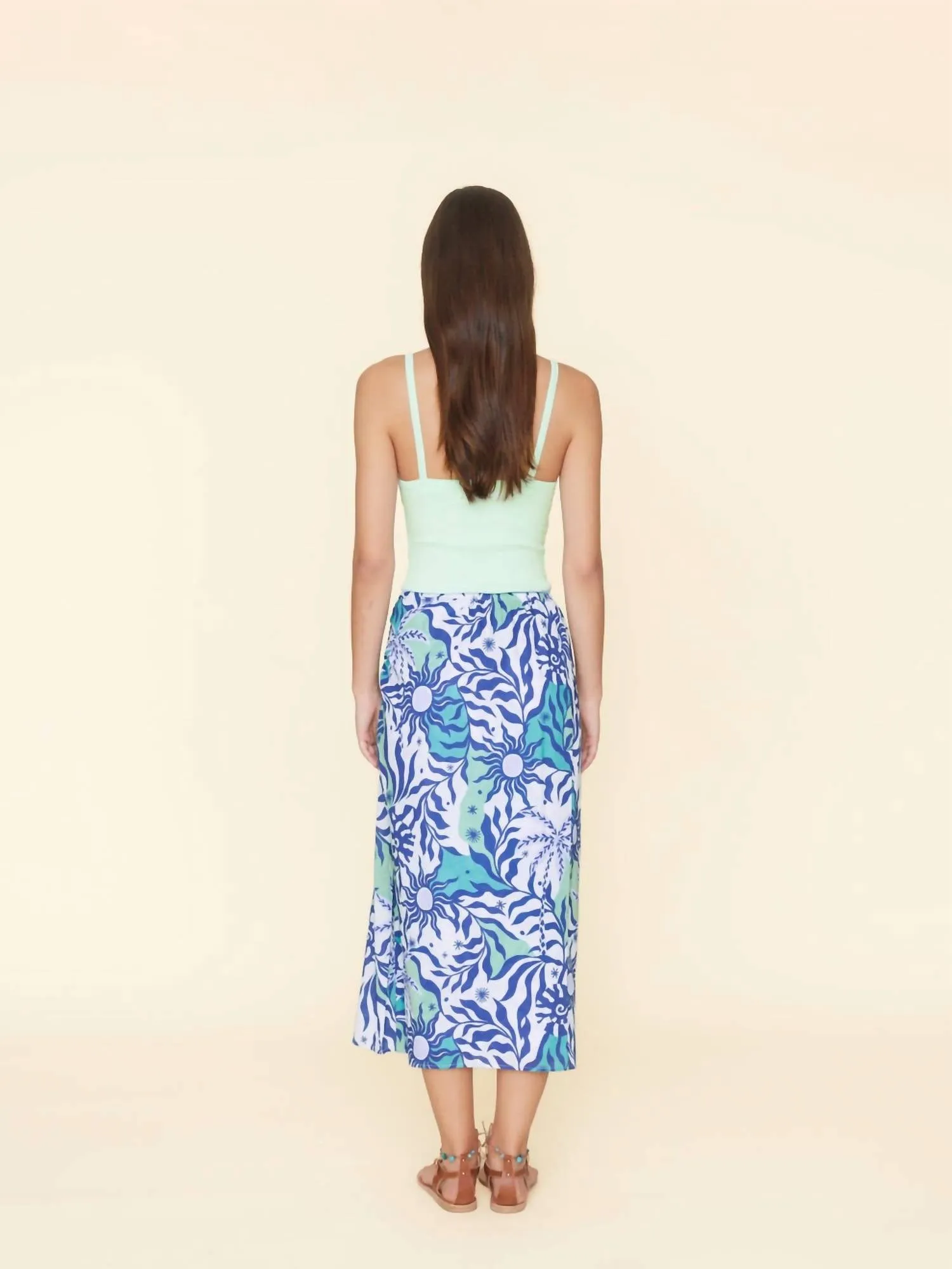Celia Skirt In Stellar Blue Heli