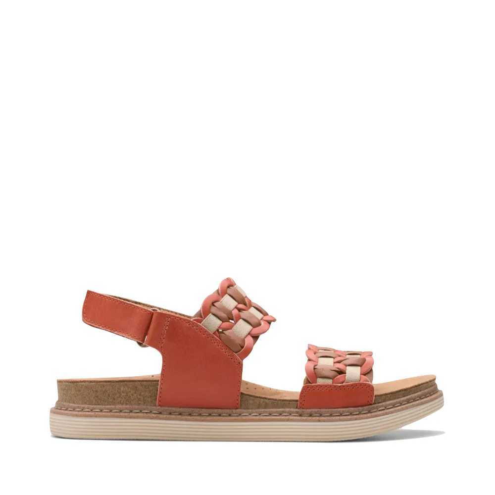 Clarks Women's Arwell Glide Sandal in Orange Combination