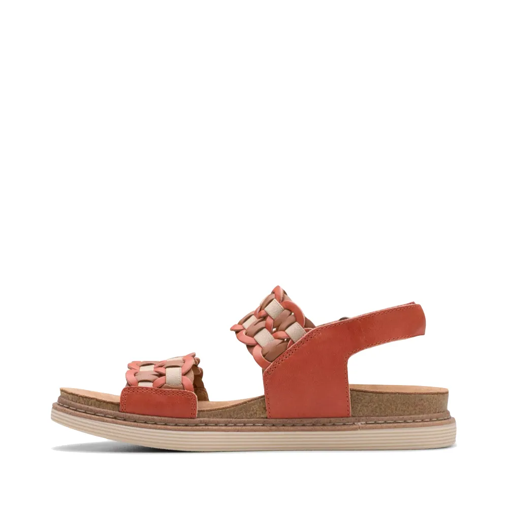 Clarks Women's Arwell Glide Sandal in Orange Combination