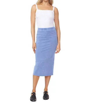 Cloud Jersey Midi Skirt In Sea