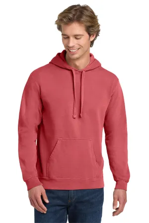 Comfort Colors Mens Hooded Sweatshirt Hoodie w/ Pouch Pocket - Crimson Red