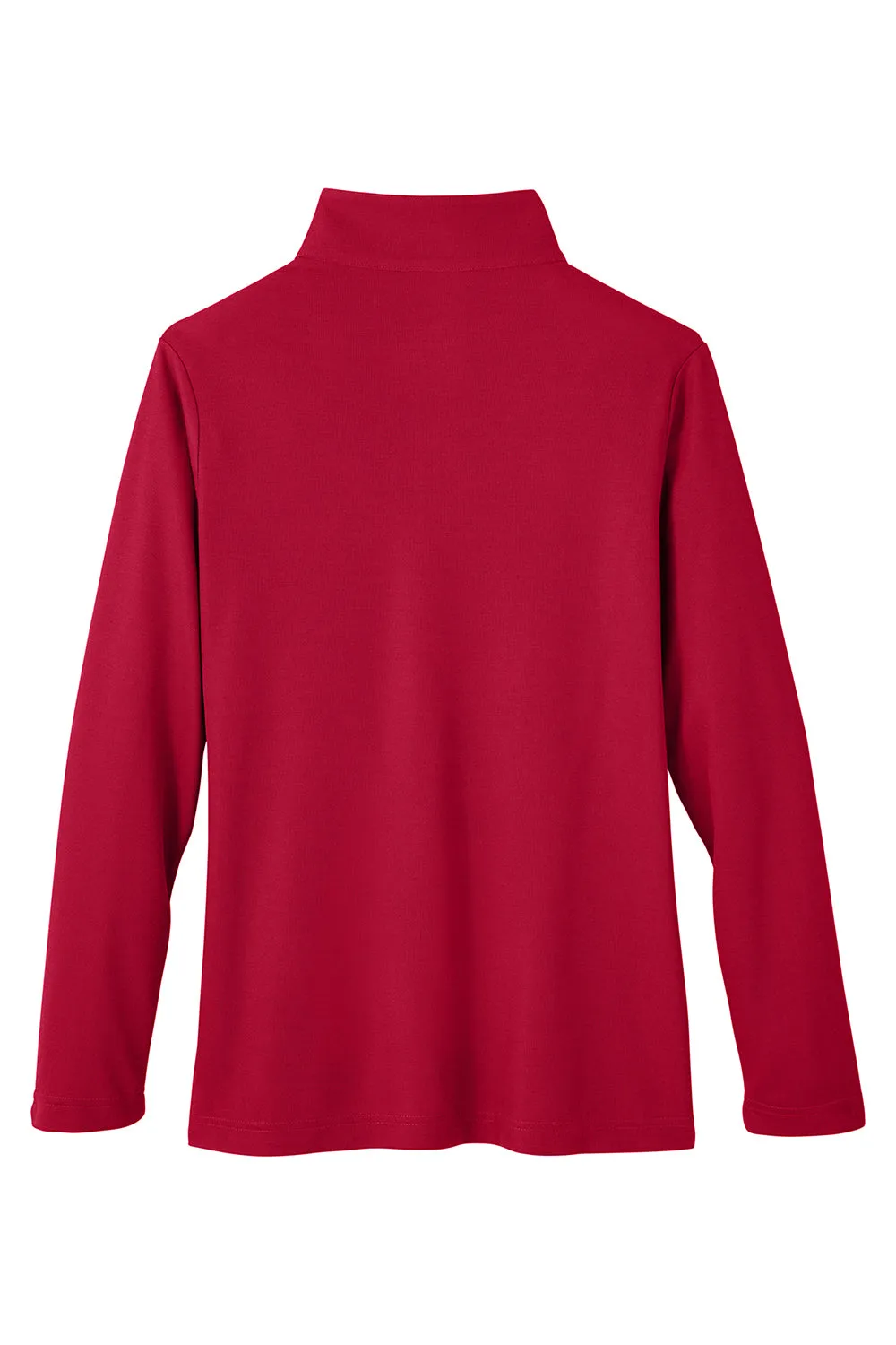 Core 365 Womens Fusion ChromaSoft Performance Moisture Wicking Pique 1/4 Zip Sweatshirt - Classic Red