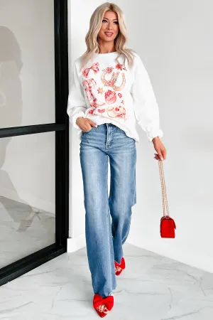 Country Kind Of Love Western Graphic Sweatshirt (Cream)