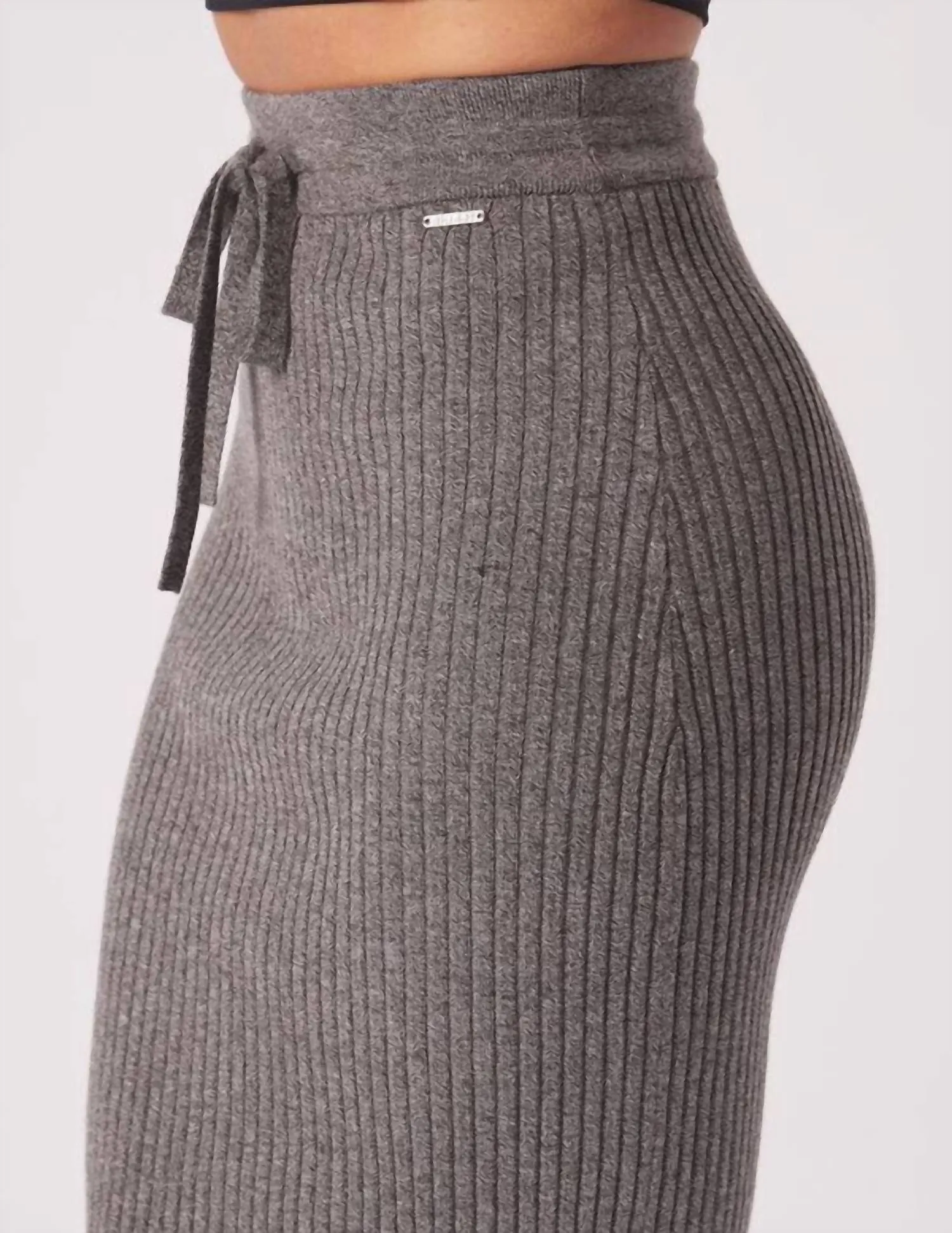 Couture Rib Skirt In Charcoal Heather