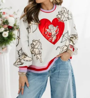 Cupid Sweatshirt In Grey