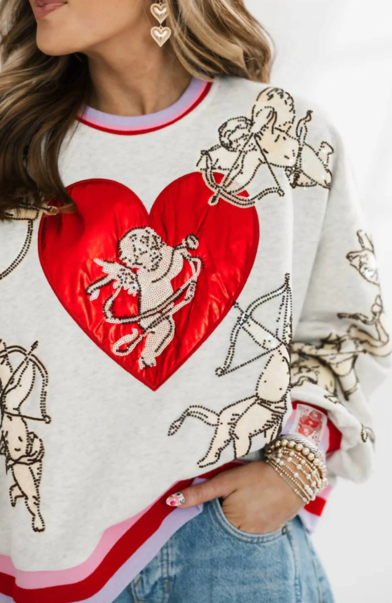 Cupid Sweatshirt In Grey