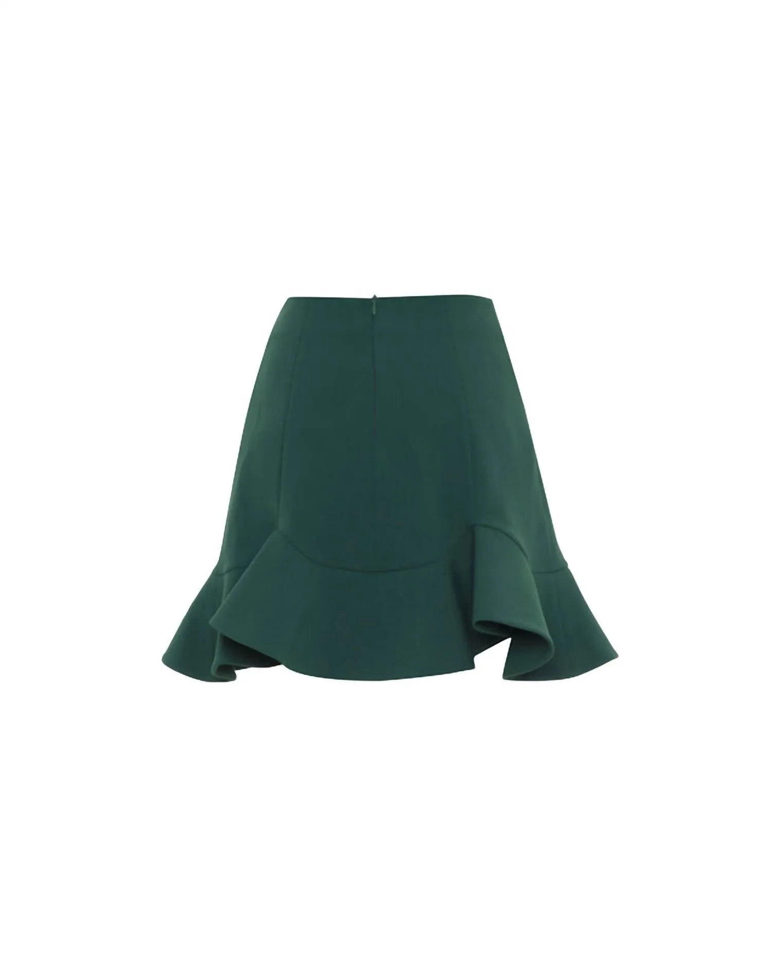 Daphne Scallop Flounce Skirt In Arctic Moss