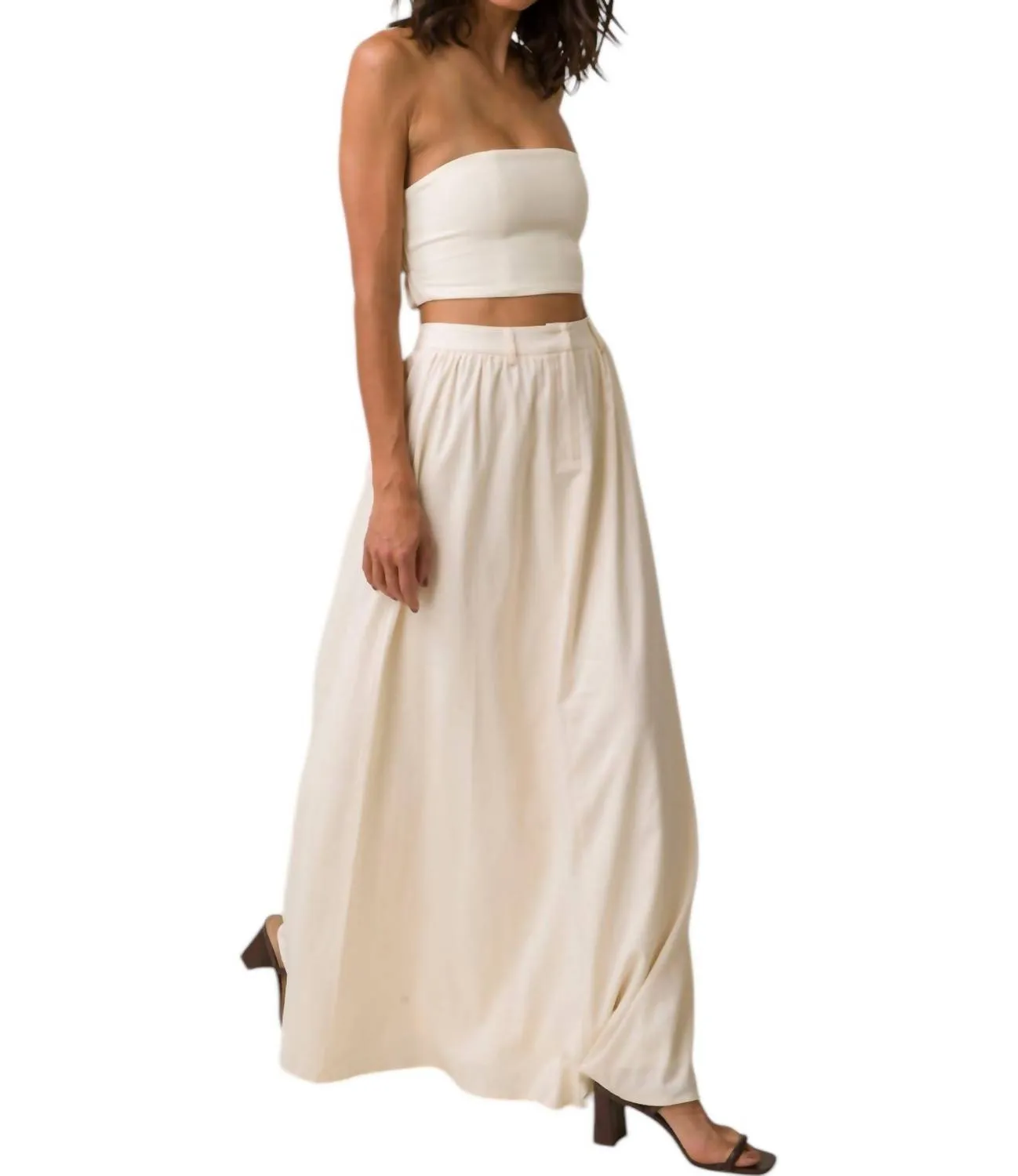Day Dream Midi Skirt In Ivory