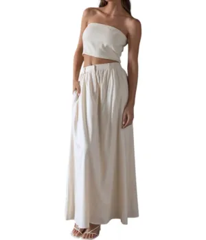 Day Dream Midi Skirt In Ivory