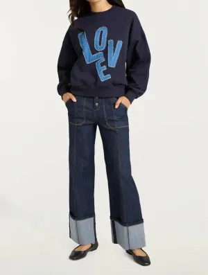 Denim Love Brandy Pullover In Navy