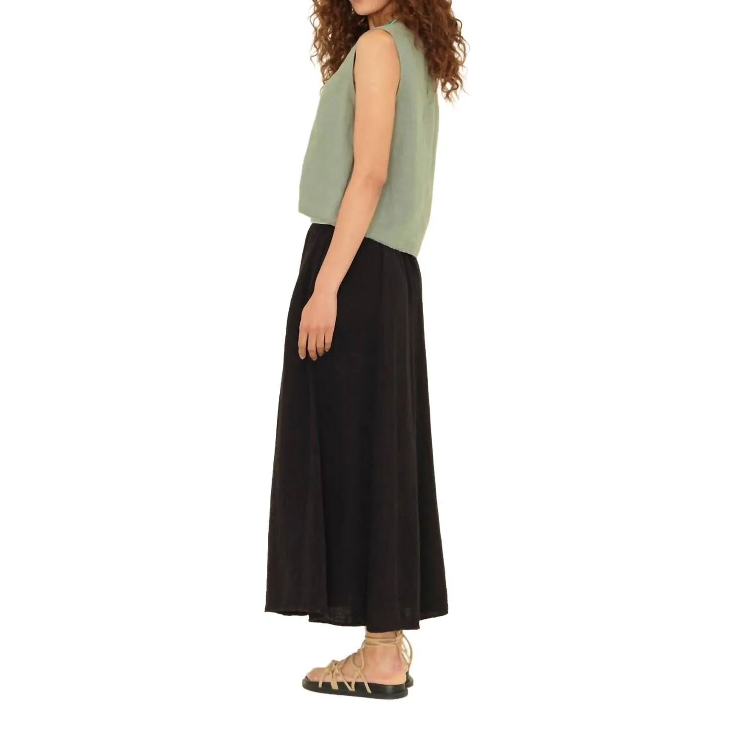 Deon Midi Skirt In Black