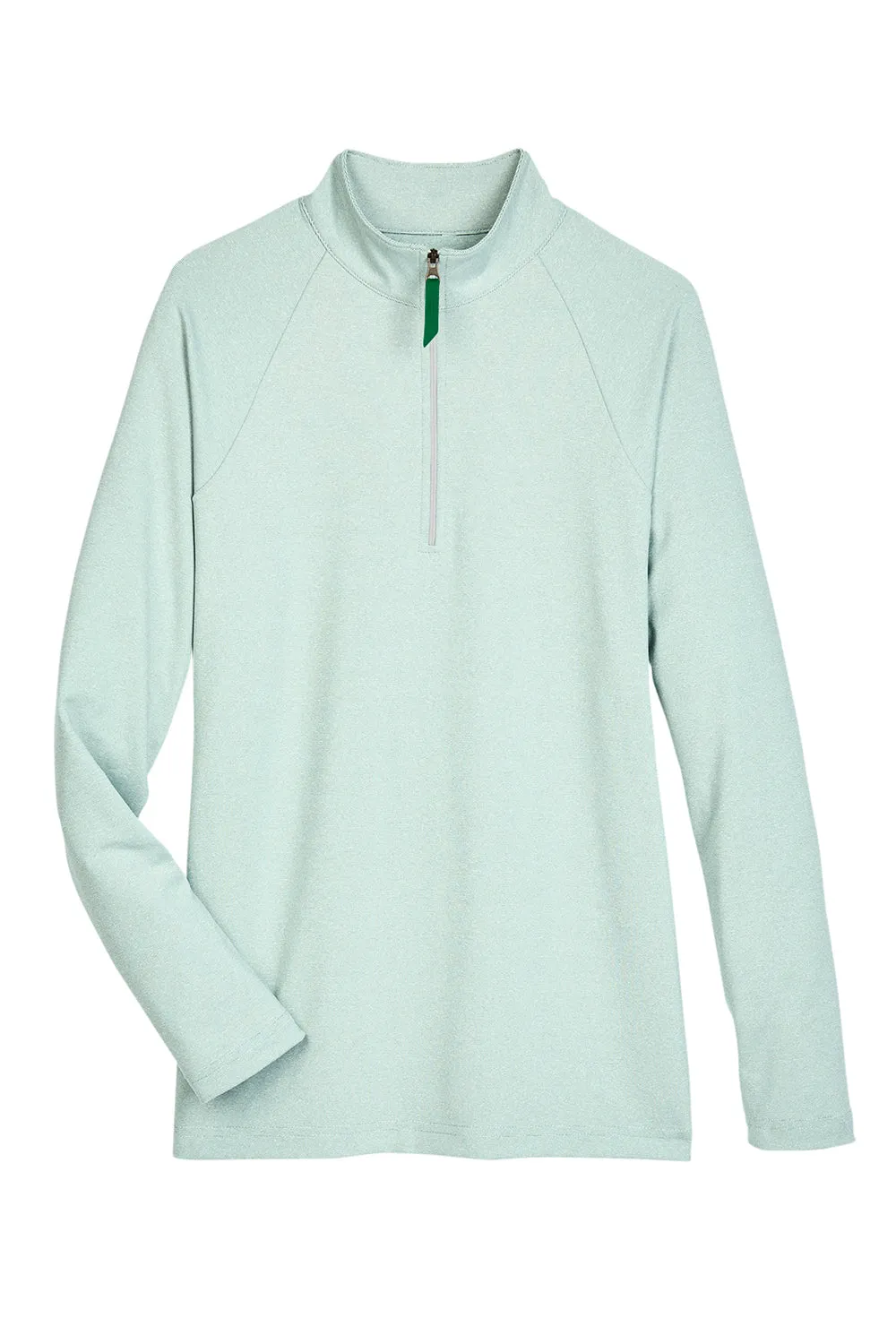 Devon & Jones Womens CrownLux Clubhouse Performance Moisture Wicking 1/4 Zip Sweatshirt - Kelly Green