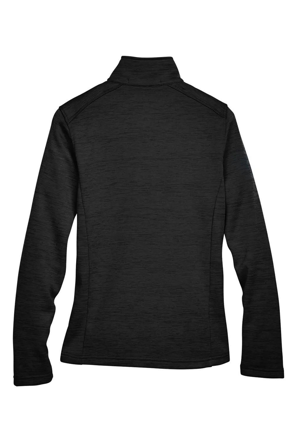 Devon & Jones Womens Newbury Fleece 1/4 Zip Sweatshirt w/ Pouch Pocket - Heather Black