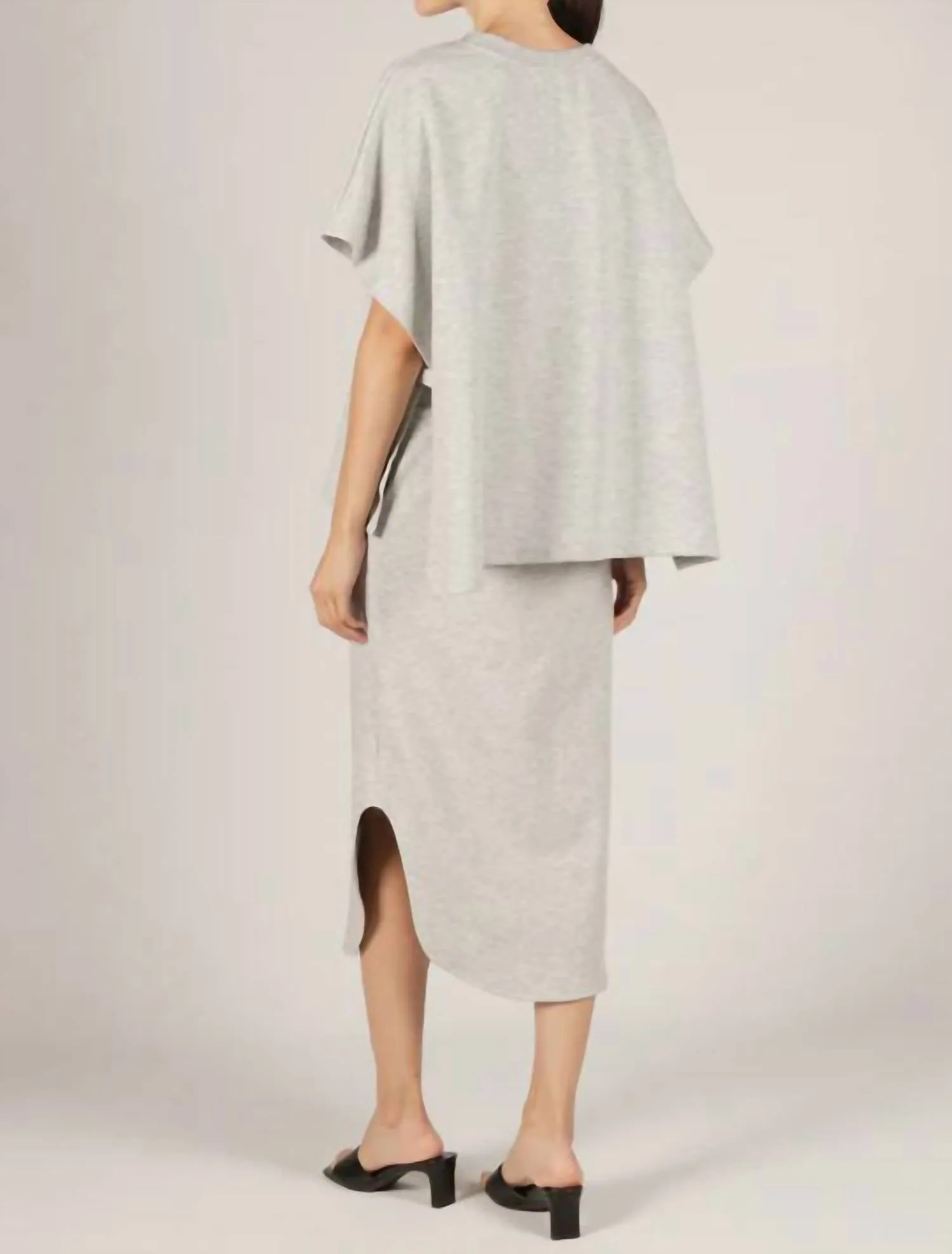 Diana Midi Skirt In Heather Grey