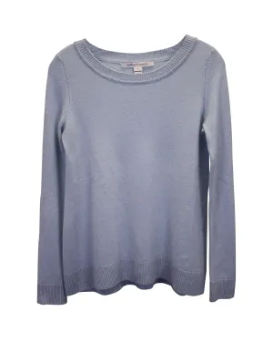 Diane Von Furstenberg Round-Neck Sweater in Light Blue Cashmere