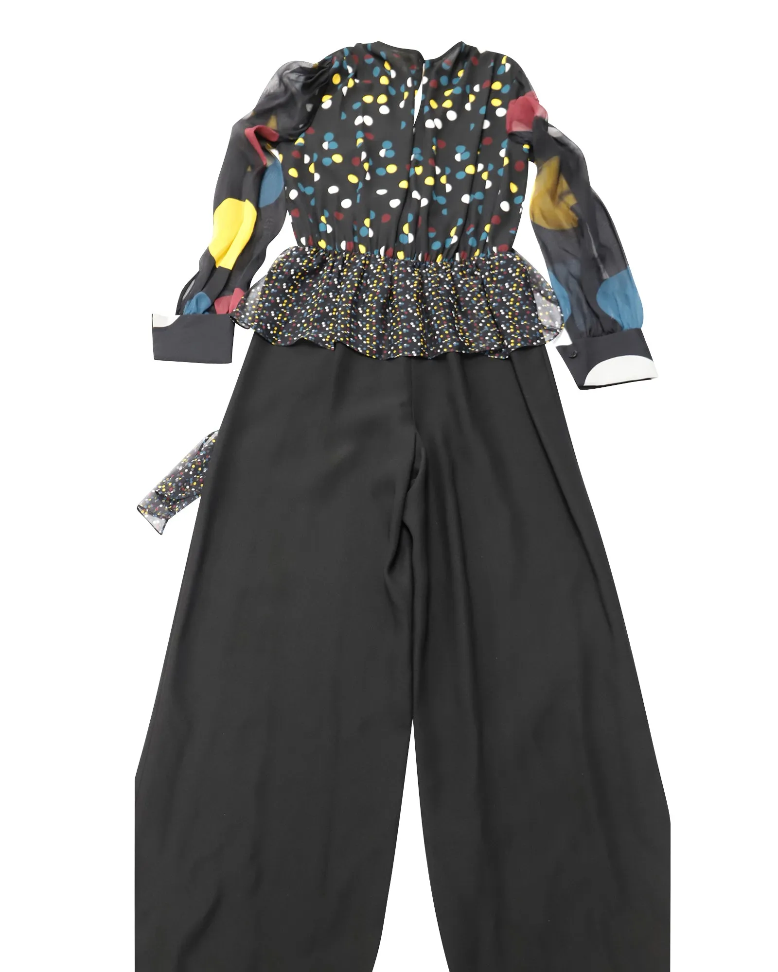 Diane von Furstenberg Sophie Dot Jumpsuit in Black Rayon